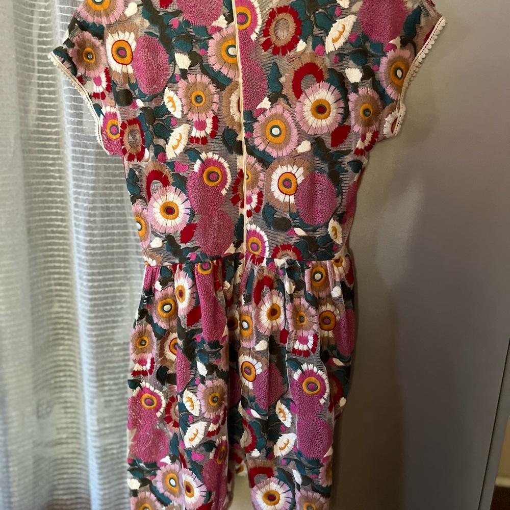 Red Valentino, floral, Embroidered dress/pink
